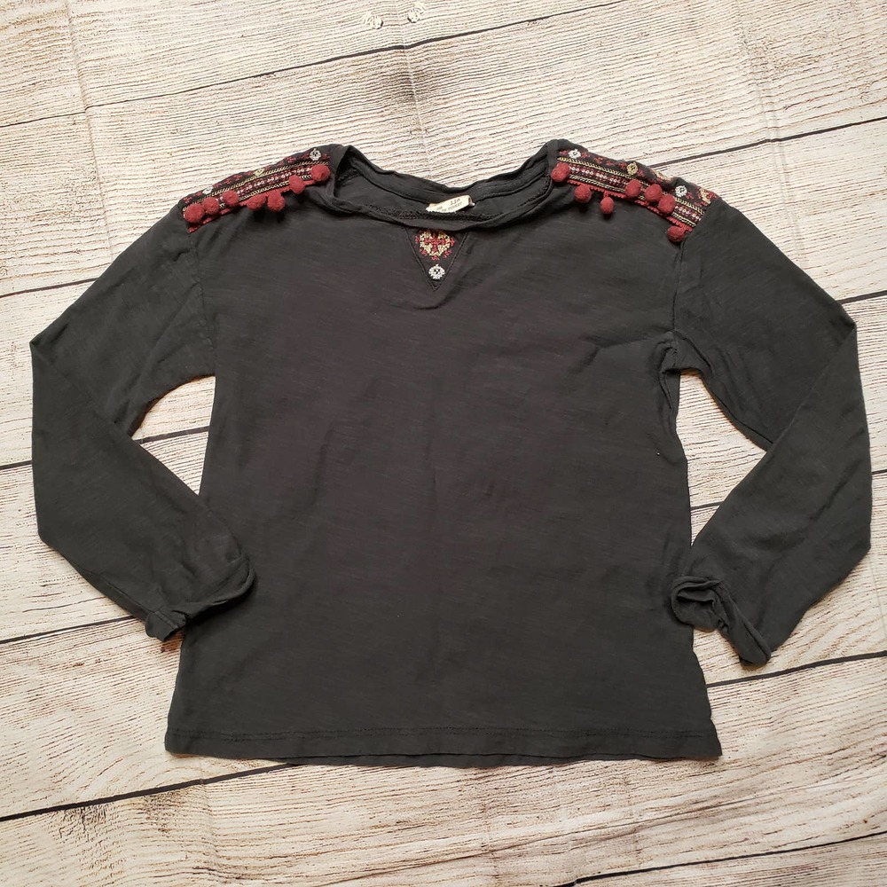 ZARA Girls Soft Collection Gray Long Sleeves Pullover Top 6